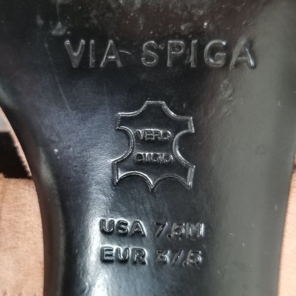 Via Spiga Galene Slide Sandal, Salmon Suede, Womens Size 7.5 M / 37.5 - Picture 10 of 10